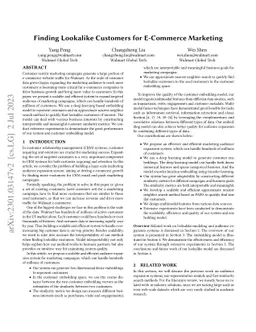 Finding Lookalike Customers for E-Commerce Marketing