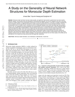 A Study on the Generality of Neural Network Structures for Monocular
  Depth Estimation