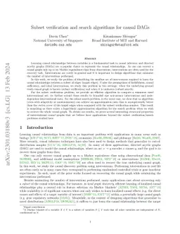 Subset verification and search algorithms for causal DAGs