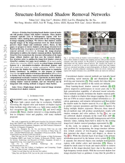 Structure-Informed Shadow Removal Networks
