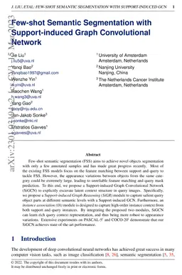 Few-shot Semantic Segmentation with Support-induced Graph Convolutional
  Network