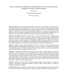Reservoir Prediction by Machine Learning Methods on The Well Data and
  Seismic Attributes for Complex Coastal Conditions