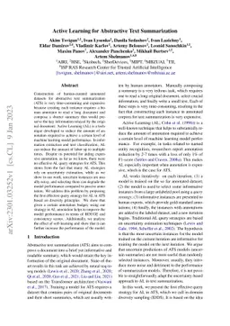 Active Learning for Abstractive Text Summarization