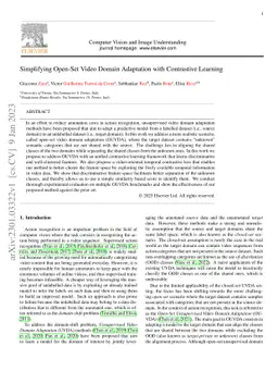 Simplifying Open-Set Video Domain Adaptation with Contrastive Learning