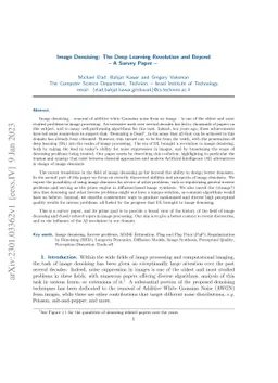 Image Denoising: The Deep Learning Revolution and Beyond -- A Survey
  Paper --