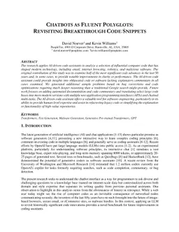 Chatbots As Fluent Polyglots: Revisiting Breakthrough Code Snippets