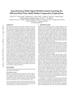 Asynchronous Multi-Agent Reinforcement Learning for Efficient Real-Time
  Multi-Robot Cooperative Exploration