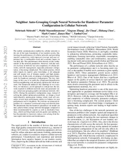 Neighbor Auto-Grouping Graph Neural Networks for Handover Parameter
  Configuration in Cellular Network