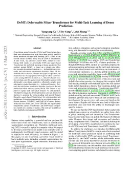 DeMT: Deformable Mixer Transformer for Multi-Task Learning of Dense
  Prediction