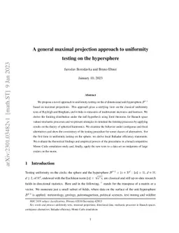 A general maximal projection approach to uniformity testing on the
  hypersphere