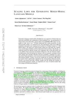 Scaling Laws for Generative Mixed-Modal Language Models