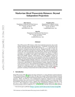 Markovian Sliced Wasserstein Distances: Beyond Independent Projections
