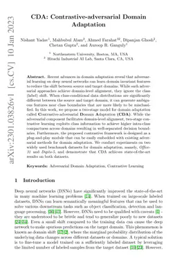CDA: Contrastive-adversarial Domain Adaptation