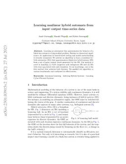 Learning nonlinear hybrid automata from input--output time-series data