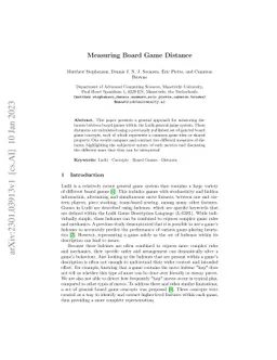 Measuring Board Game Distance