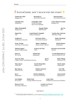 SantaCoder: don't reach for the stars!