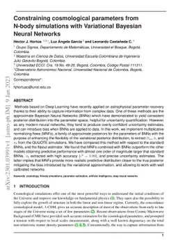 Constraining cosmological parameters from N-body simulations with
  Variational Bayesian Neural Networks