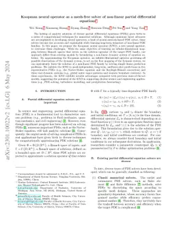 Koopman neural operator as a mesh-free solver of non-linear partial
  differential equations