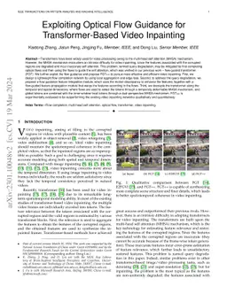 Exploiting Optical Flow Guidance for Transformer-Based Video Inpainting