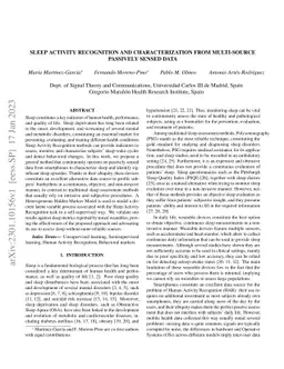 Sleep Activity Recognition and Characterization from Multi-Source
  Passively Sensed Data