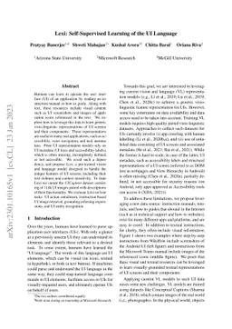 Lexi: Self-Supervised Learning of the UI Language