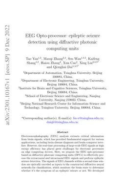 EEG Opto-processor: epileptic seizure detection using diffractive
  photonic computing units