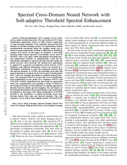 Spectral Cross-Domain Neural Network with Soft-adaptive Threshold
  Spectral Enhancement