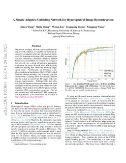A Simple Adaptive Unfolding Network for Hyperspectral Image
  Reconstruction