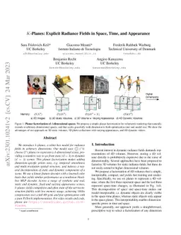 K-Planes: Explicit Radiance Fields in Space, Time, and Appearance