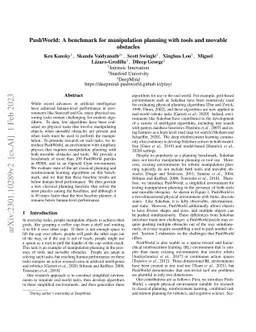 PushWorld: A benchmark for manipulation planning with tools and movable
  obstacles