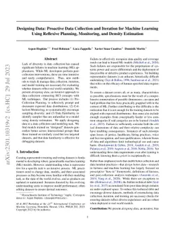 Designing Data: Proactive Data Collection and Iteration for Machine
  Learning