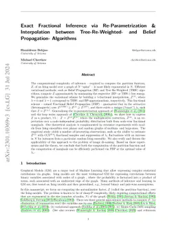 Exact Fractional Inference via Re-Parametrization & Interpolation
  between Tree-Re-Weighted- and Belief Propagation- Algorithms