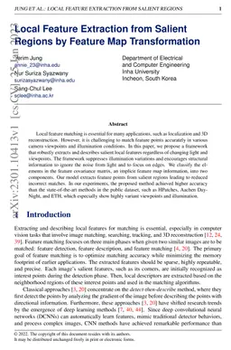 Local Feature Extraction from Salient Regions by Feature Map
  Transformation