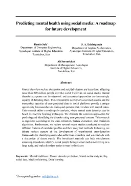 Predicting mental health using social media: A roadmap for future
  development