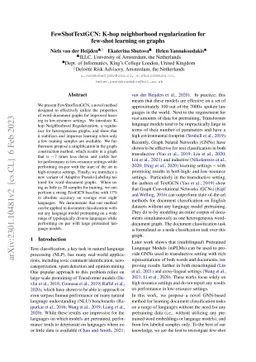 FewShotTextGCN: K-hop neighborhood regularization for few-shot learning
  on graphs