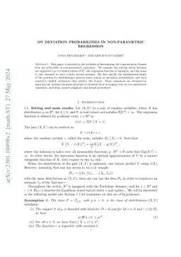 On deviation probabilities in non-parametric regression