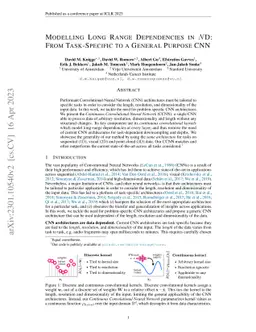 Modelling Long Range Dependencies in $N$D: From Task-Specific to a
  General Purpose CNN