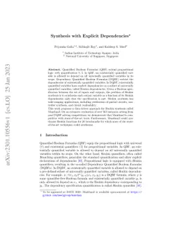 Synthesis with Explicit Dependencies