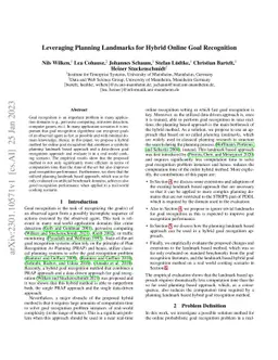 Leveraging Planning Landmarks for Hybrid Online Goal Recognition