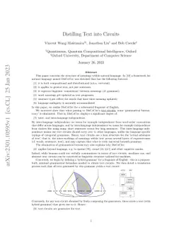 Distilling Text into Circuits