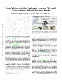 DreamWaQ: Learning Robust Quadrupedal Locomotion With Implicit Terrain
  Imagination via Deep Reinforcement Learning