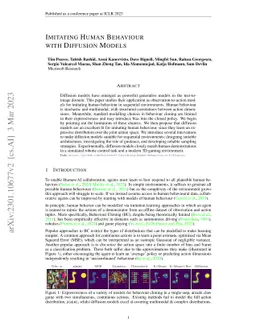 Imitating Human Behaviour with Diffusion Models