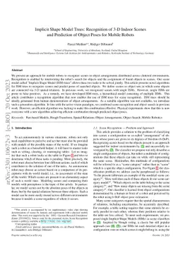 Implicit Shape Model Trees: Recognition of 3-D Indoor Scenes and
  Prediction of Object Poses for Mobile Robots