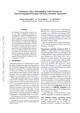 Consistency is Key: Disentangling Label Variation in Natural Language Processing with Intra-Annotator Agreement