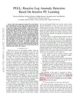 PULL: Reactive Log Anomaly Detection Based On Iterative PU Learning