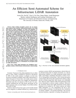 An Efficient Semi-Automated Scheme for Infrastructure LiDAR Annotation