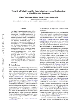 Towards a Unified Model for Generating Answers and Explanations in
  Visual Question Answering