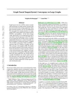 Graph Neural Tangent Kernel: Convergence on Large Graphs