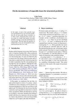 On the inconsistency of separable losses for structured prediction