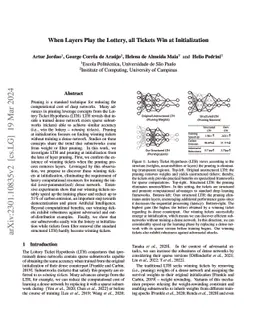 When Layers Play the Lottery, all Tickets Win at Initialization
